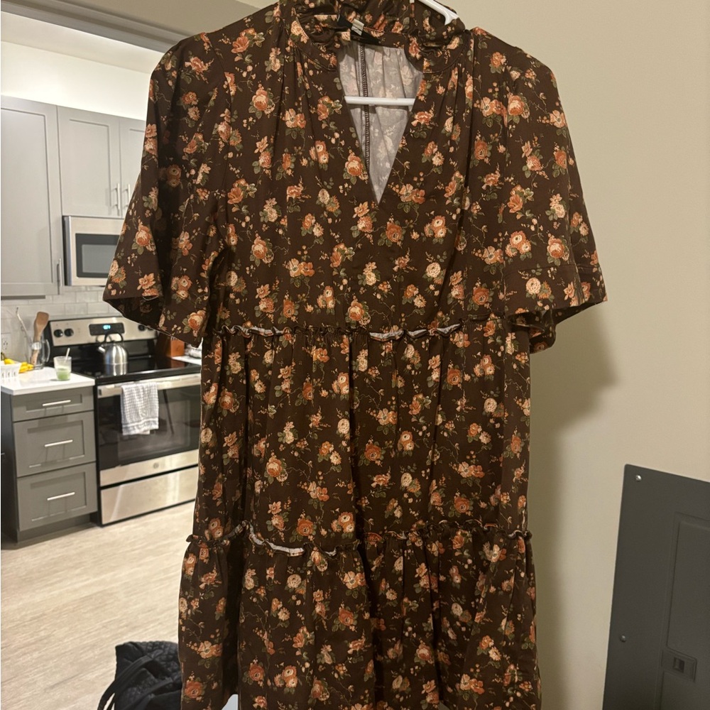 Tuckernuck Brown Floral Dress